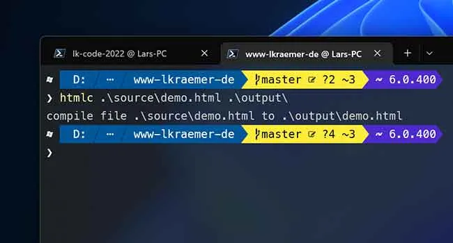 Vorschau: HTML Compiler · htmlc
