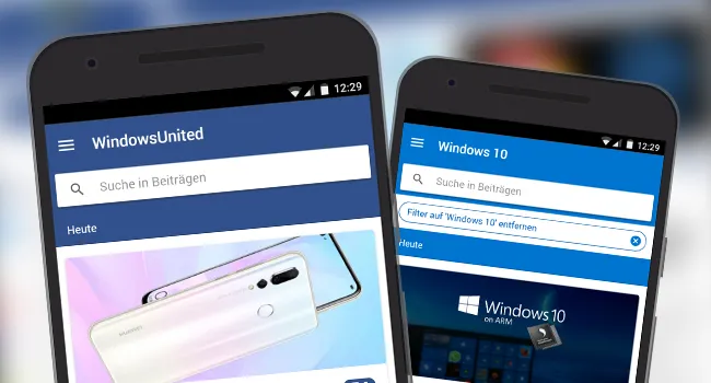 Vorschau: WindowsUnited App & PWA